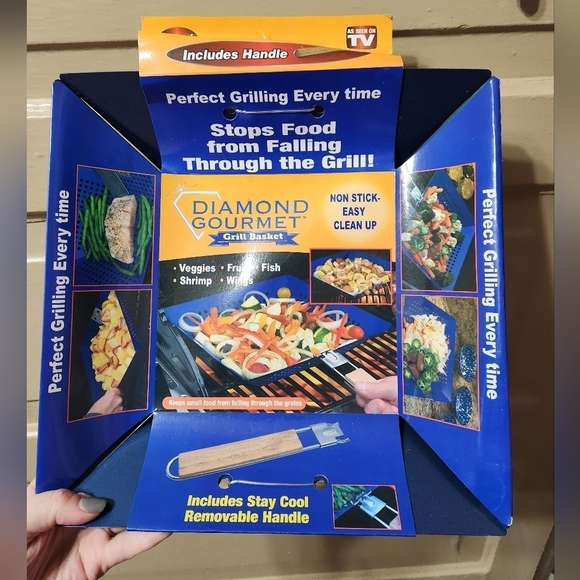 Diamond Gourmet Non-Stick Grill Basket NWP - Picture 1 of 4